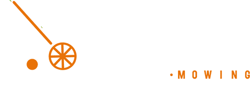 Turfsurge Mowing white and orange logo